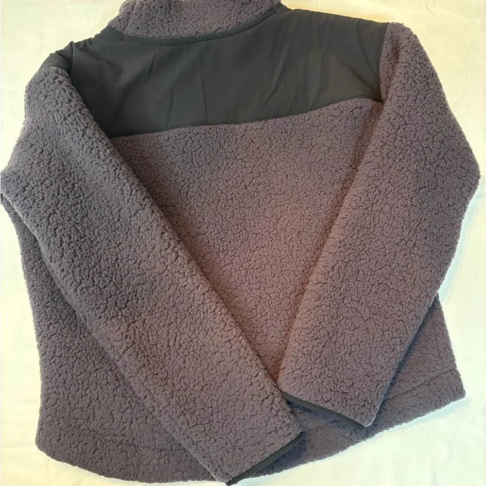 Women’s Under Armour Sherpa Fleece Mock Neck Gray Sweater Size M - Picture 5 of 6